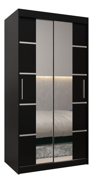 Šatní skříň 120 cm Verika 4 120 (černá)