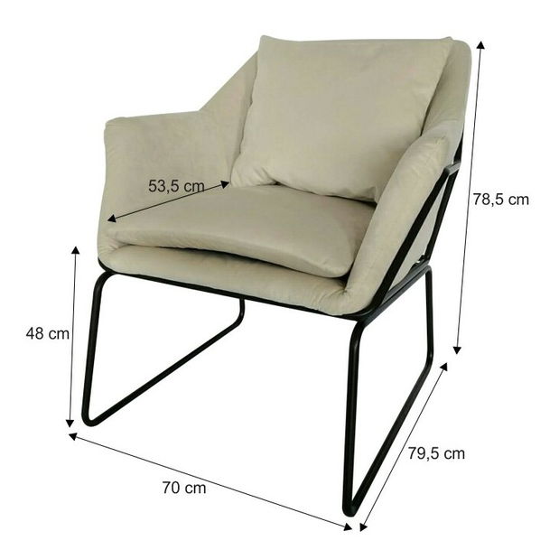 Relaxační křeslo Kaila (béžová + černá)