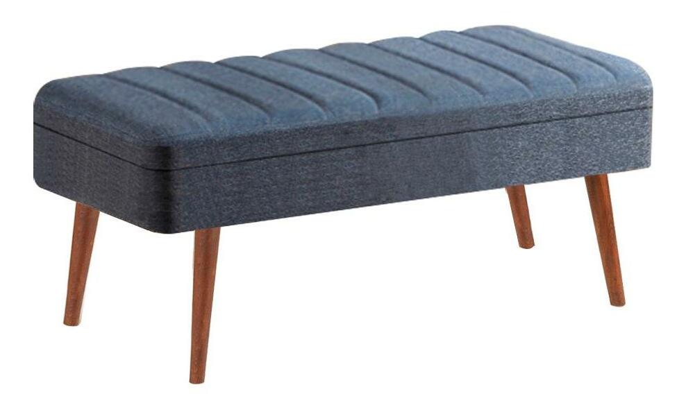 Lavice Vlasta 4 (ořech + tmavě modrá)