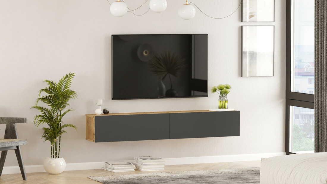 TV stolek/skříňka Freddie 8 (Borovice atlantic + Atracit)