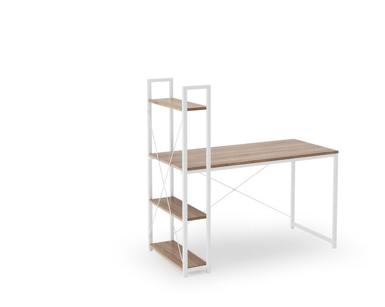 PC stolek Nover (dub sonoma + bílá)