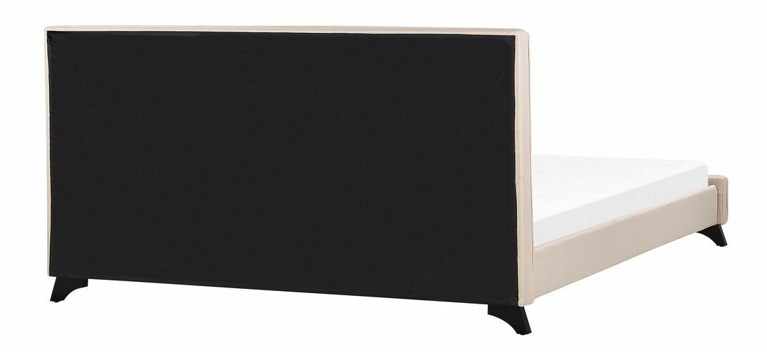 Manželská postel 180 cm AMBRE (s roštem) (béžová)
