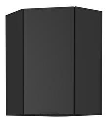 Horní rohová kuchyňská skříňka Sobera 60x60 GN 90 1F (černá)