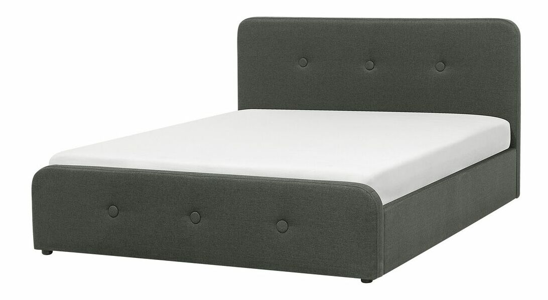 Manželská postel 180 cm ROME (s roštem a úl. prostorem) (šedá) *bazár