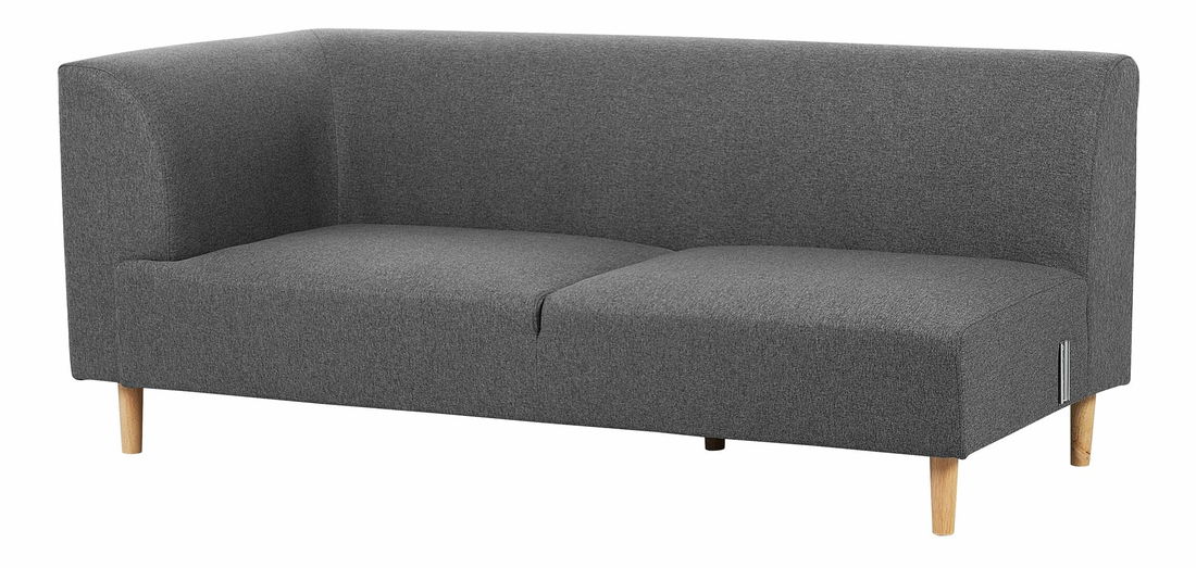 Rohová sedací souprava Ludvik (tmavě šedá) (P)