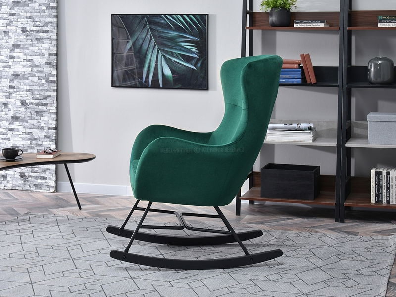 Křeslo Nesí (zelená + černá)