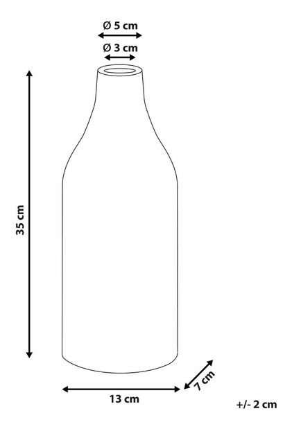 Váza 35 cm Clein (modrá + bílá)