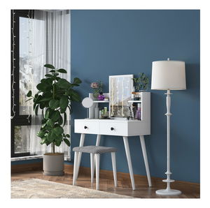 Toaletní stolek s taburetkou Blake 102 (bílá)