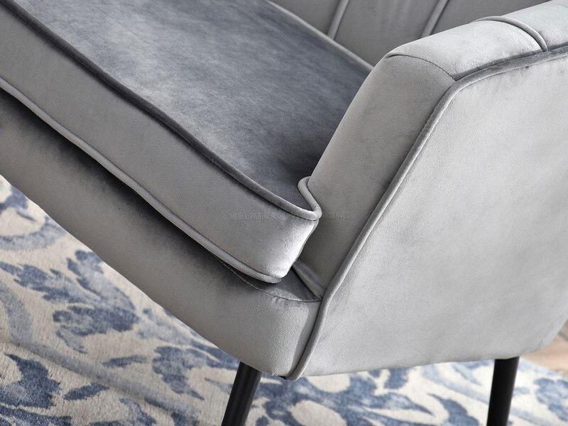 Křeslo Etimee F (šedá + zlato)