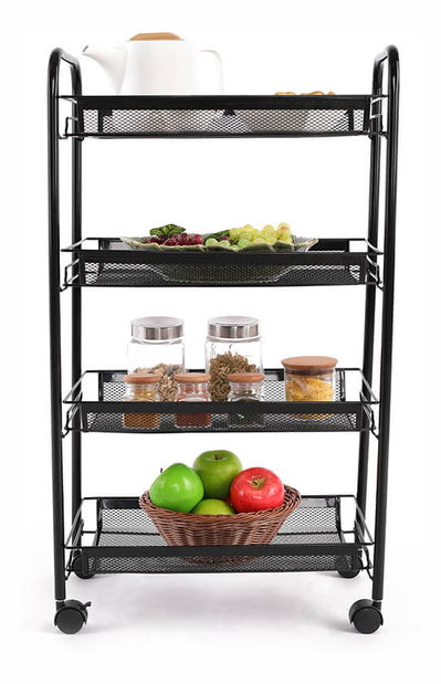 Servírovací vozík Myron (černá)