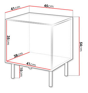 Set nočních stolků Lasiowa 1D (kašmír)
