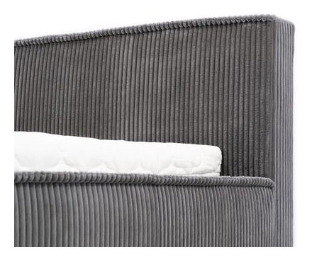 Manželská postel 160 cm Gretty S (tmavě šedá) (s roštem) (s úl. prostorem)