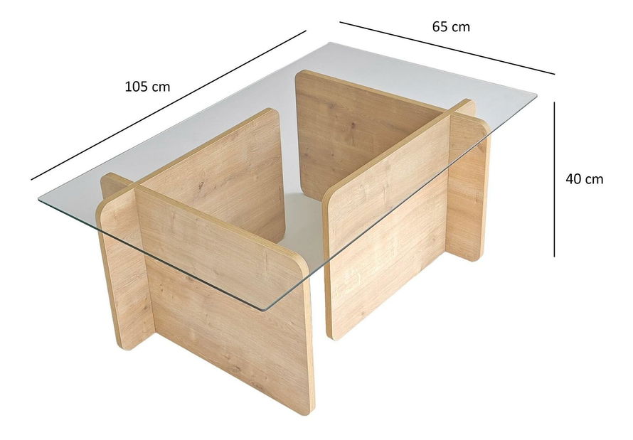 Konferenční stolek Elizei 3 (travertin)