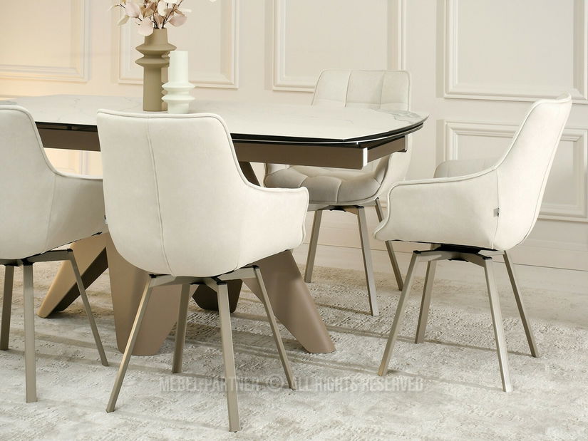 Jídelní židle Antiguas (krémová + béžová)