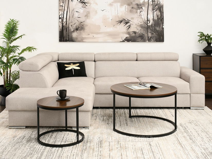 Konferenční stolek Klara (ořech + černá) *bazar