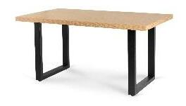 Rozkládací jídelní stůl Escuchan (dub zlatý + černá) (pro 6-10 osob)
