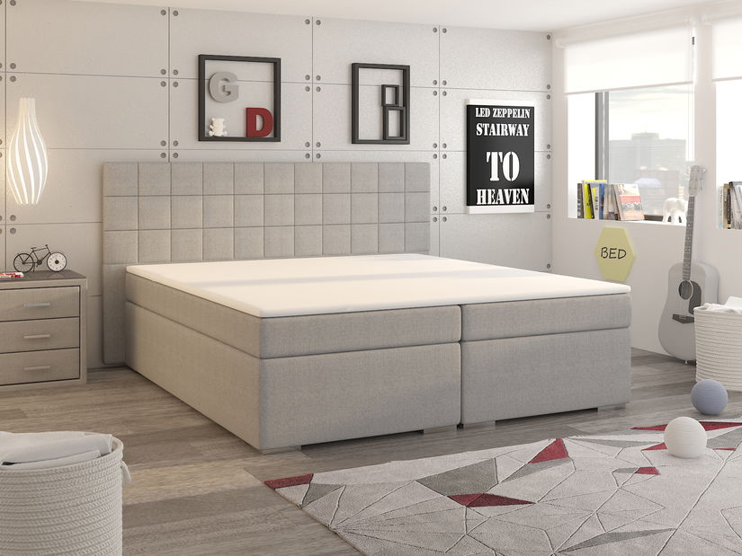 Manželská postel Boxspring 180 cm Tulsa (s matracemi)
