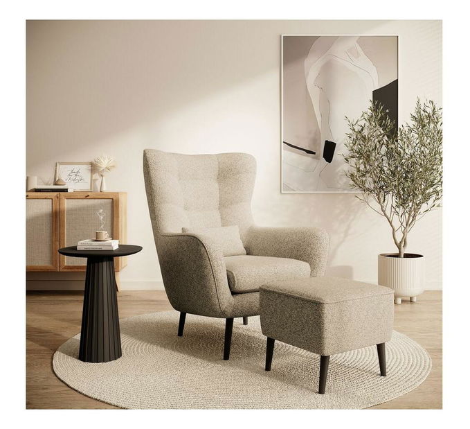 Taburetka Veneza V2 (béžová + černá)