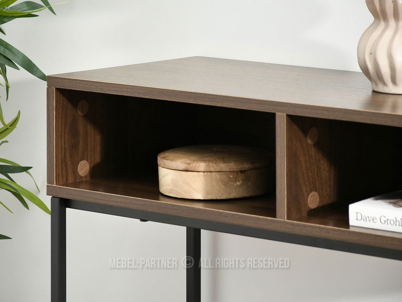 Konzolový stolek Frey (ořech + černá)