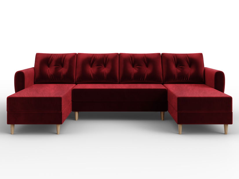 Rohová sedačka ve tvaru U Palermo (červená) (P)