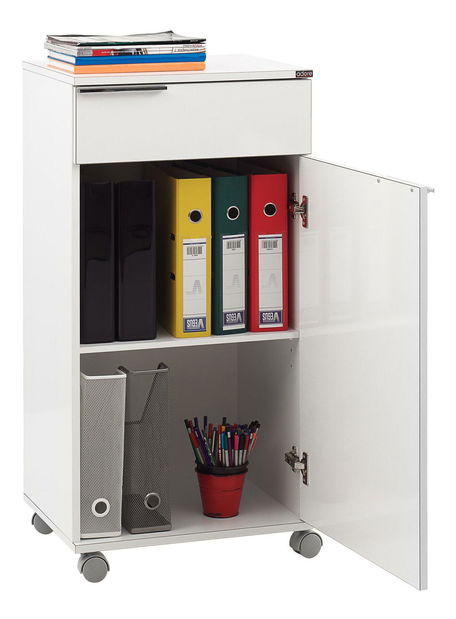 Komoda na kolečkách Aderyn 1 (bílá)