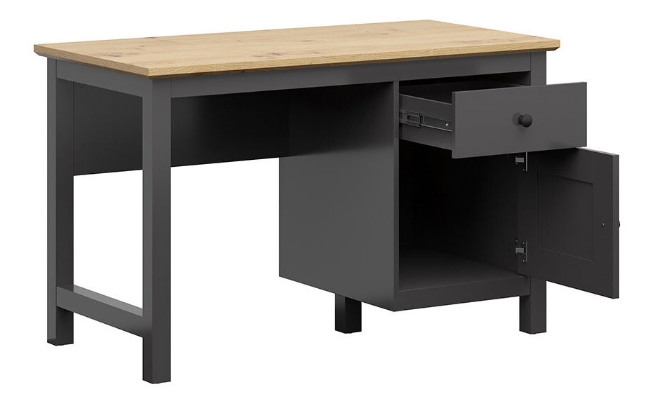 Psací stolek BRW Hesen BIU1D1S (grafit + dub artisan)