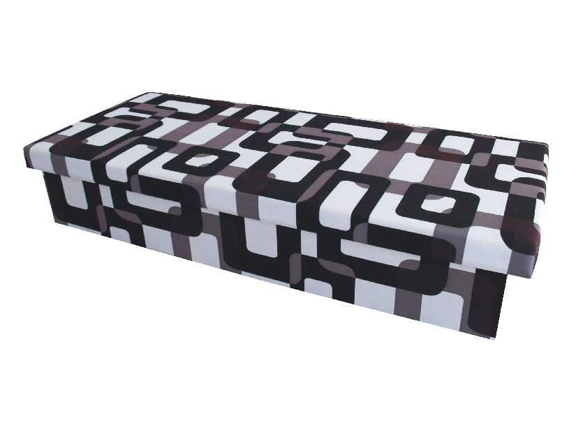 Jednolůžková postel (válenda) 80 cm Benab Solo černobílá (s matrací) *výprodej