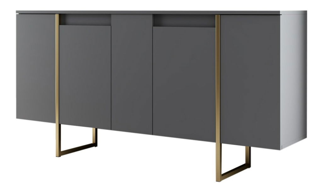 Sestava nábytku do obývacího pokoje Luna 1 (Ořech + Zlatá)