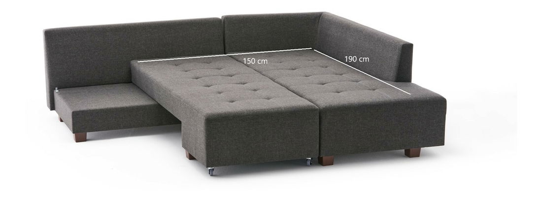 Rohová sedací souprava Madagascar (P) (Antracit)