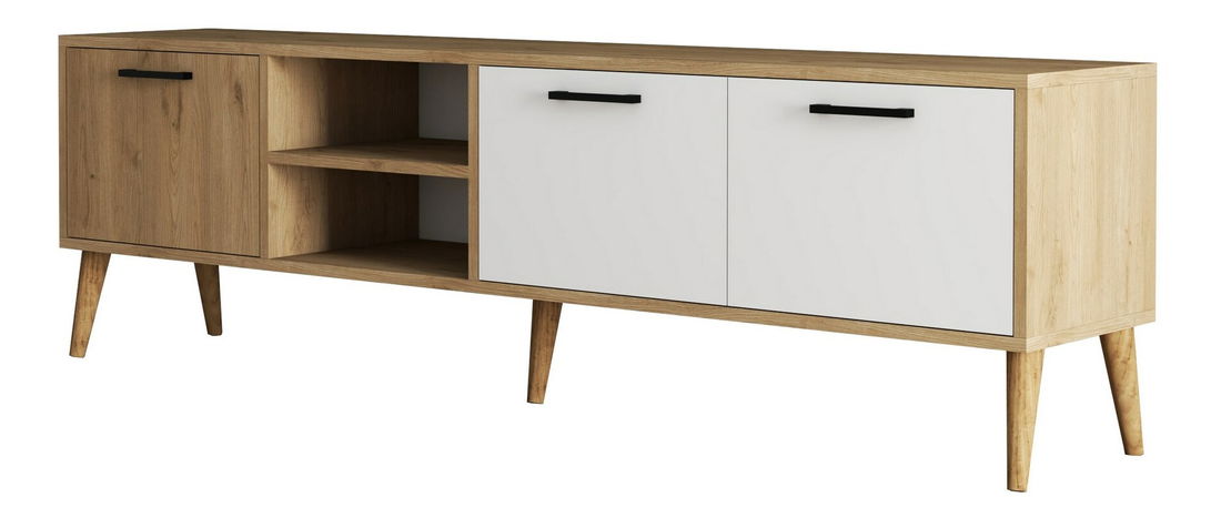 TV stolek/skříňka Essex 1 (Dub + Bílá)