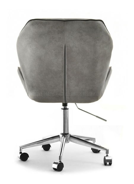 Křeslo Velma M (šedá + chromová)