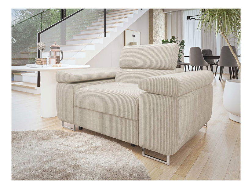 Křeslo Terazuro 1 (šedá + bílá)