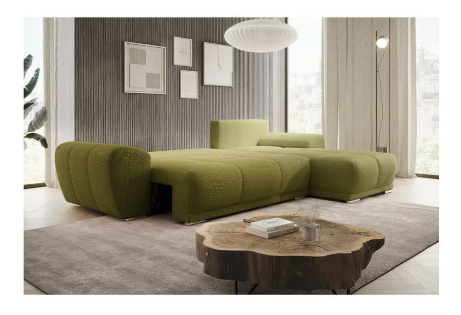 Rohová sedací souprava Kermit (olivová)