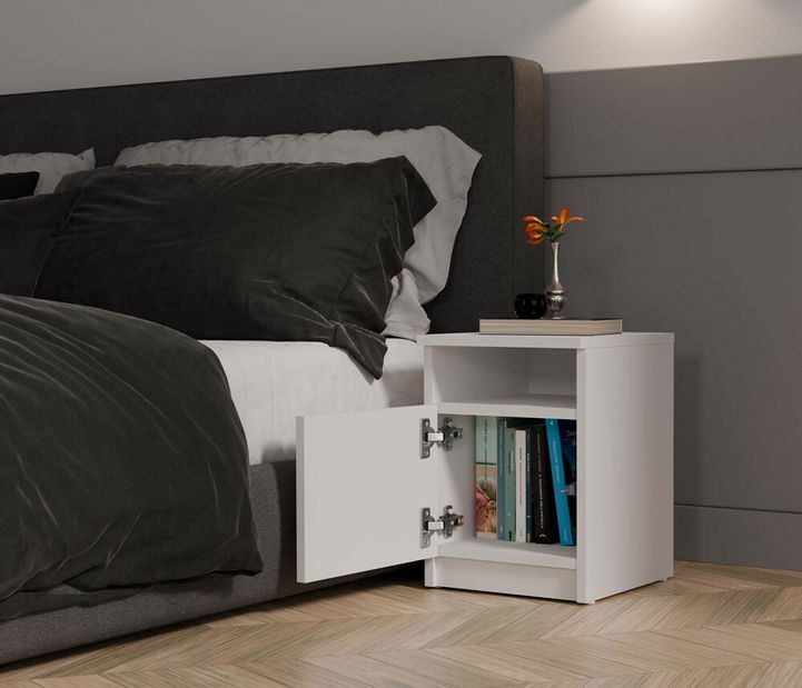 Noční stolek Gustaban 2 (bílá)