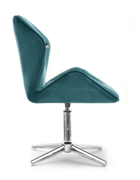 Křeslo Velma S (tyrkysová + chromová)