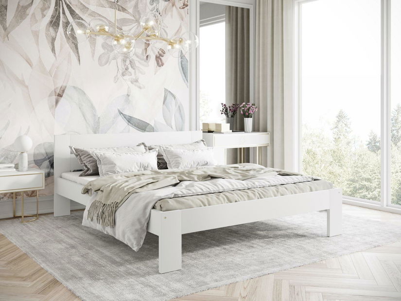 Manželská postel 160 cm Matilly (bílá)