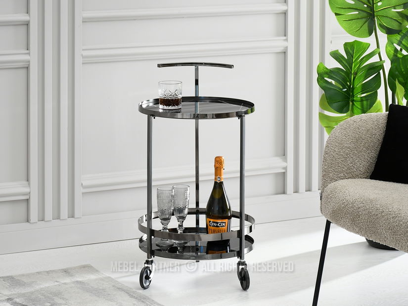 Konferenční stolek Alfonzo (černý mramor + černá)