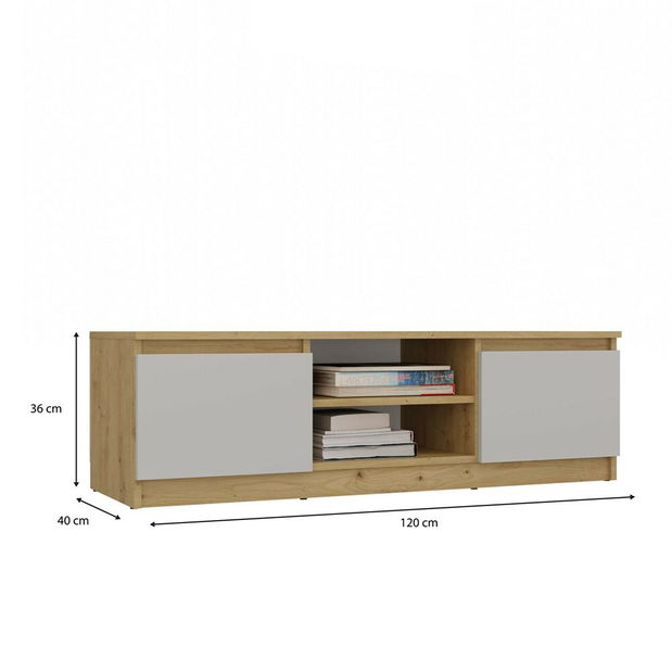 TV skříňka Musecalo 120 (dub artisan + kašmír)