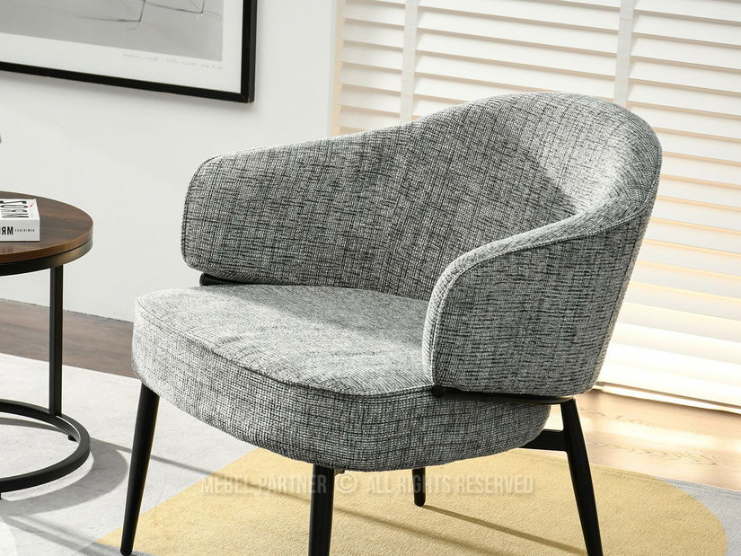 Křeslo Alfredo (šedá + černá)