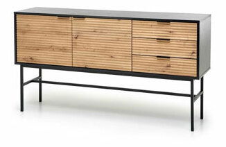 Komoda Mui 1 (dub artisan + černá)