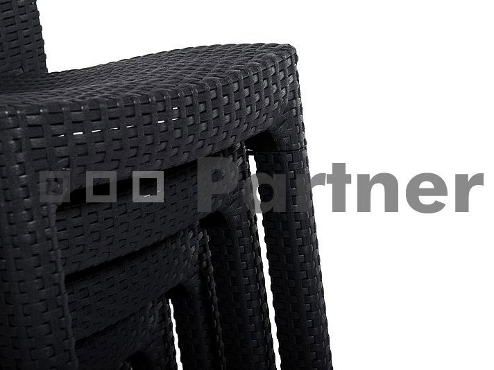 Zahradní sestava Leeds II. 1+4 (antracit) (um. ratan)