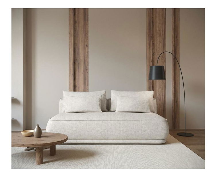 Pohovka třísedačka Lesanna (krémová + černá)