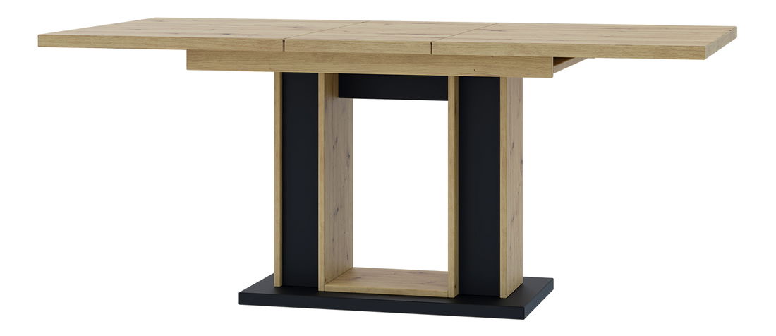 Jídelní stůl Farug (artisan + černá) (pro 6 až 8 osob)