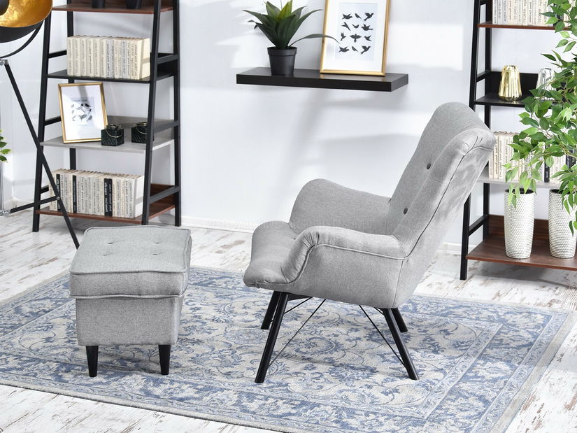 Relaxační křeslo Dawntawn (šedá + černá)