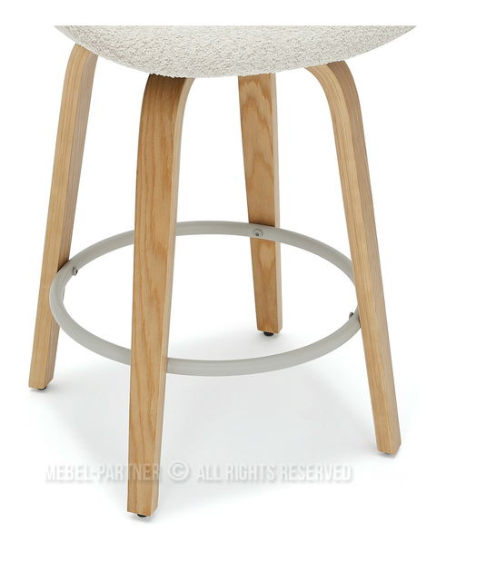 Barová židle Korala (krémová + dub)