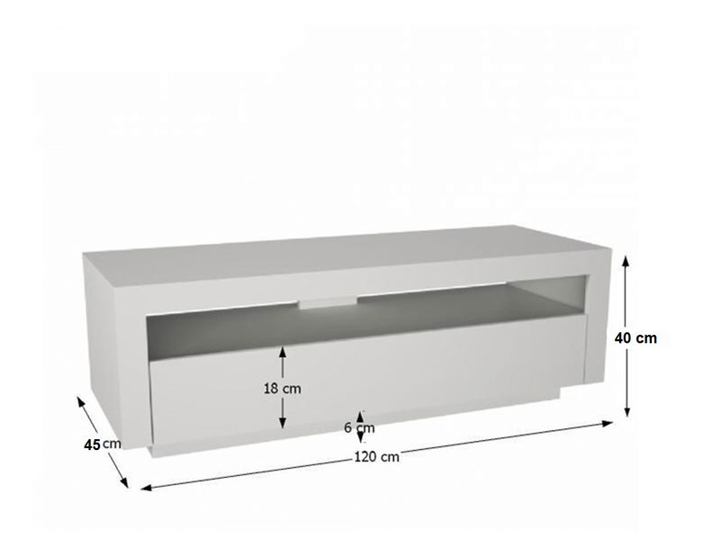 TV stolek/skříňka Ambleside (bílá)