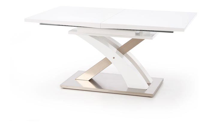 Jídelní stůl Sandor 1 (bílý lesklý) (pro 6 až 8 osob)