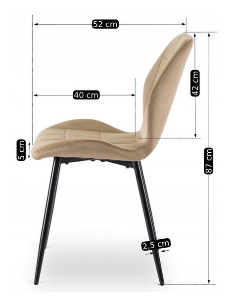 Jídelní židle Inolvidable (béžová)