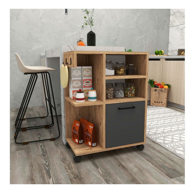 Koupelnová skříňka Rebooke (borovice atlantická + antracit)