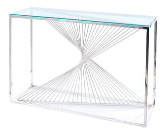 Konferenční stolek Freddie (sklo + chromová)